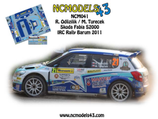 Decal 1/43 NCmodels43 - R Odlizilik - Skoda Fabia S2000 - Rally Zlin Barum 2011