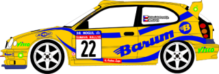 Decal 1/24 MF Zone - Toyota Corolla WRC - Valoušek/ Mogul Šumava Rally 2003
