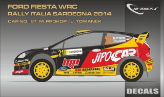 Decal 1/24 MF Zone - Ford Fiesta WRC - M. Prokop/ Rally Italia Sardegna 2014