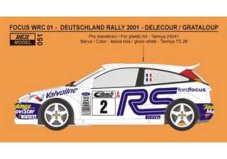 Decal 1/24 Reji model - Ford Focus WRC 01 Rally Deutschland 2001 – Delecour