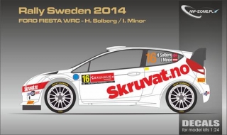 Decal 1/24 MF Zone - Ford Fiesta WRC - Rally Sweden 2014/ H. Solberg
