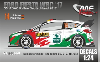 Decal 1/24 MF Zone - Ford Fiesta WRC  A. Kremer - ADAC Rallye Deutschland 2017
