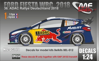 Decal 1/24 MF Zone - Ford Fiesta WRC  S. Ogier - ADAC Rallye Deutschland 2018