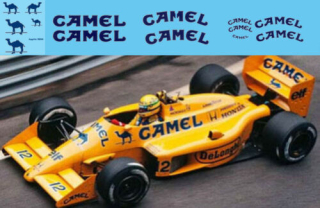 Decals "CAMEL" Lotus 99T 1987/ A. Senna