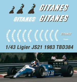 Decals "GITANES" - Ligier JS21 1983 