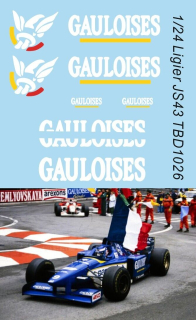 Decals "GAULOISES" - Ligier JS43  1996
