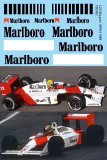 Decals "MARLBORO" - McLaren MP4/4 1988 A.Senna