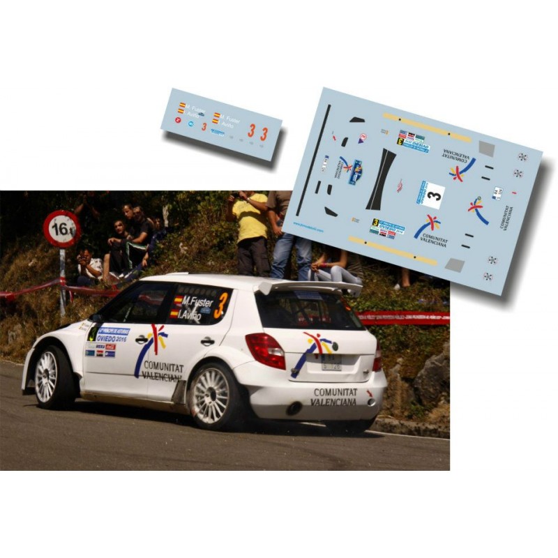 Decal 1/43 JHmodels43 - Fabia S2000, Rallye Principe de Asturias 2010/ M. Fuster