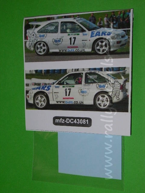 Decal 1/43 MF Zone - Ford Escort RS Cosworth Marchbank  - Rally Bohemia 2003
