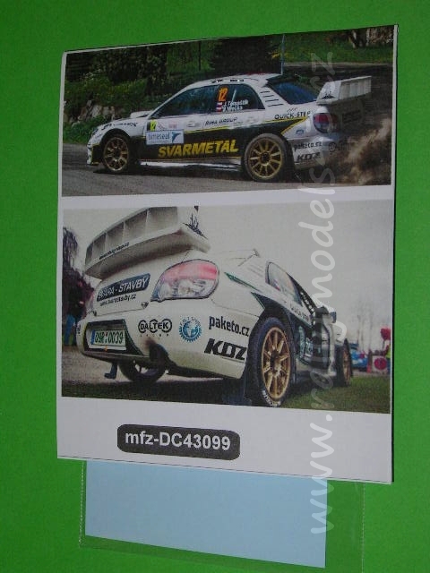 Decal 1/43 MF Zone - Subaru Impreza S12 WRC Tomastik - Rally Lužické Hory 2012