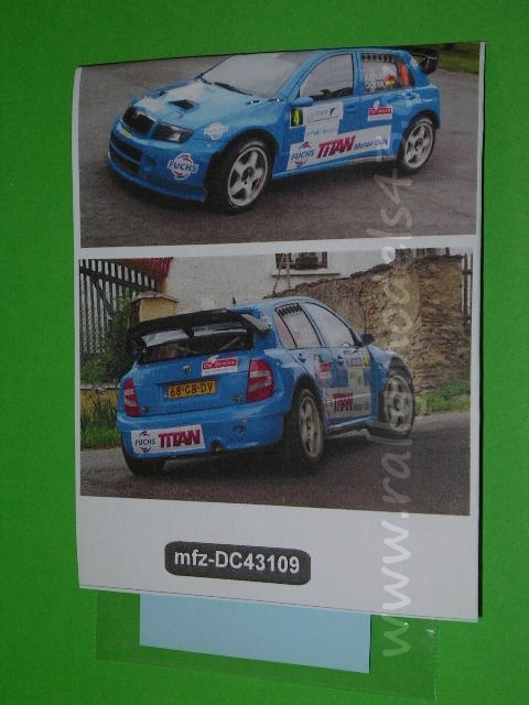 Decal 1/43 MF Zone - Skoda Fabia WRC Kahle / Doerr - Fuchs Oil Rally Agropa 2012