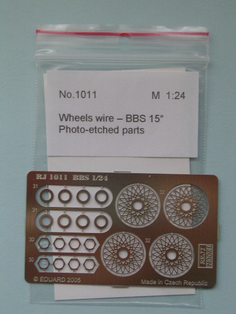 1/24 Reji Model - fotolepty - Wheels wire panel – BBS 15“