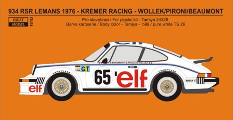 Transkit 1/24 Reji model - Porsche 934 RSR - Le Mans 1976 #65 