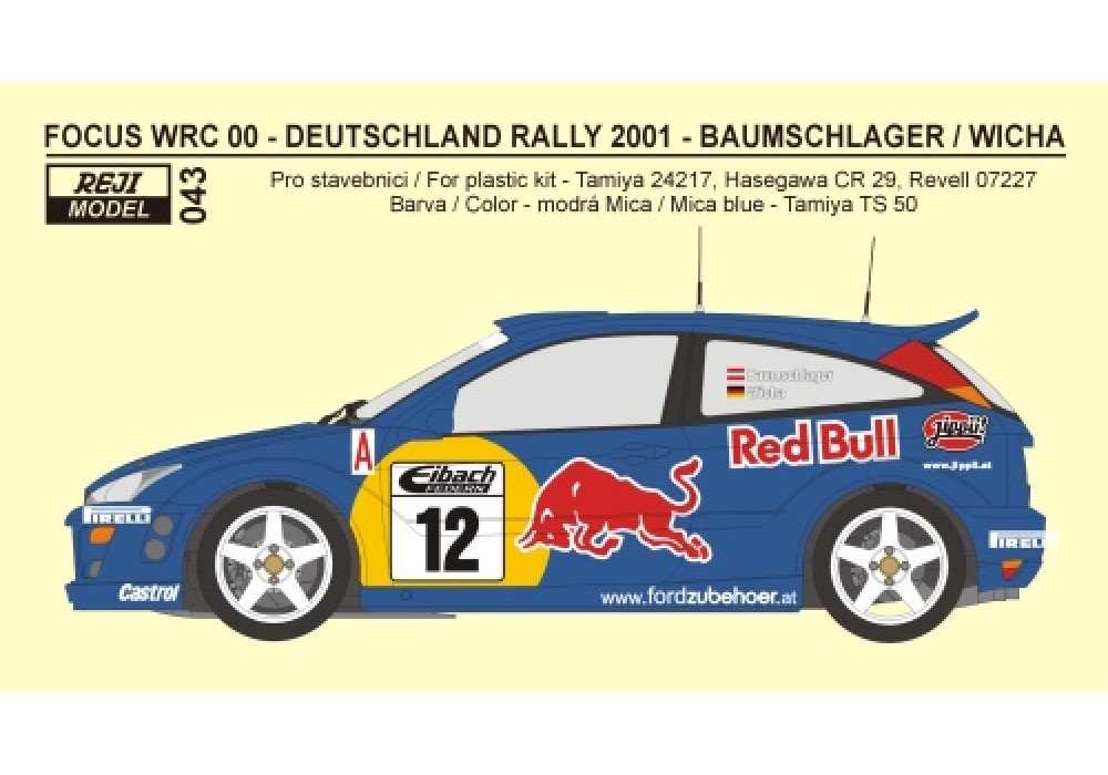 Transkit 1/24 Reji model - Ford Focus WRC - Rally Deutschland 01 - R.Baumschlage