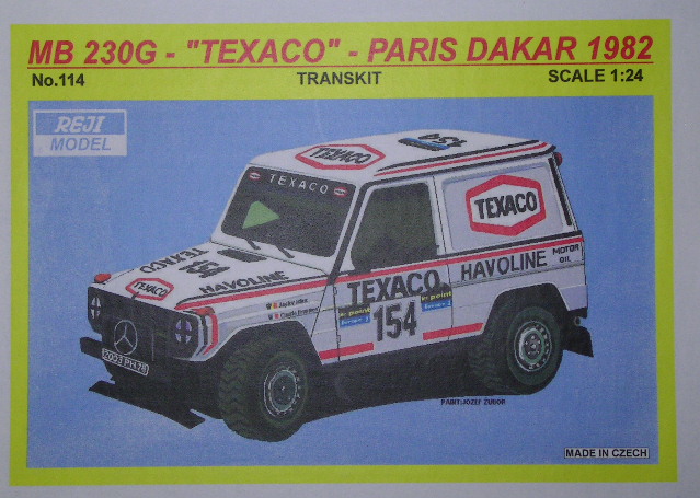 Transkit 1/24 Reji model - Mercedes 230G Paris - Dakar 1982 - Ickx / Brasseur