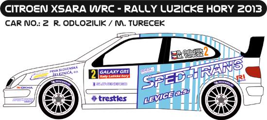 Decal 1/24 MF Zone - Citroen Xsara WRC - R. Odložilík/ Rally Lužické Hory 2013