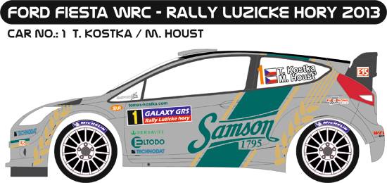 Decal 1/24 MF Zone - Ford Fiesta WRC - T. Kostka/ Rally Lužické Hory 2013