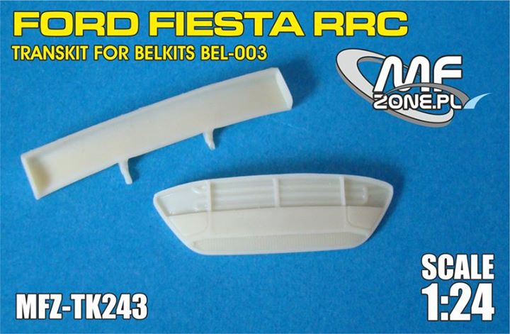 Transkit 1/24 MF Zone - Ford Fiesta RRC - Resin front grill and rear wing