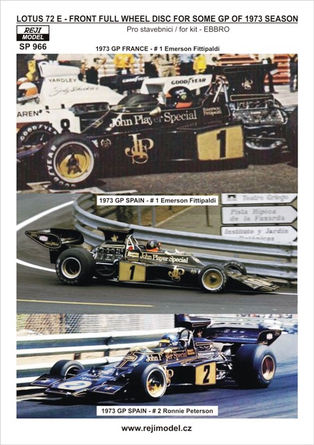 1/20 Reji Model - Lotus 72 E - 1973, front wheels
