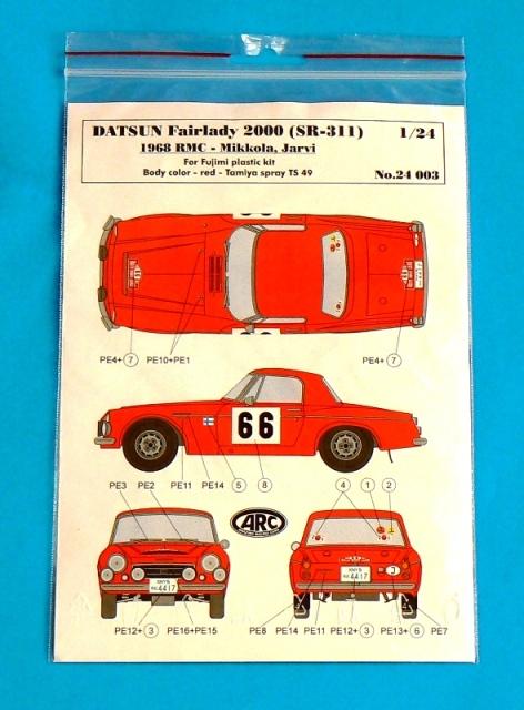 Transkit 1/24 Reji model - Datsun SR 311 - Rally Monte Carlo 1968