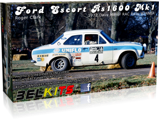 Plastic kit 1/24 - Ford Escort RS1600 Mk I - R. Clark