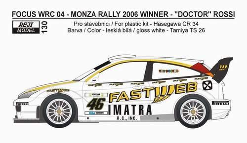 Decal 1/24 Reji model - Ford Focus WRC 04 Monza Rallye Show 2006