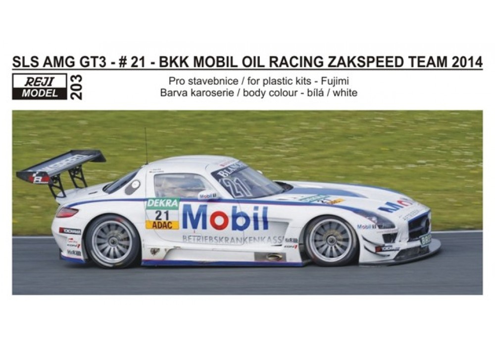 Decal 1/24 Reji model - MB SLS GT3 "Zakspeed" - ADAC GT Masters 2014 - Ludwig 