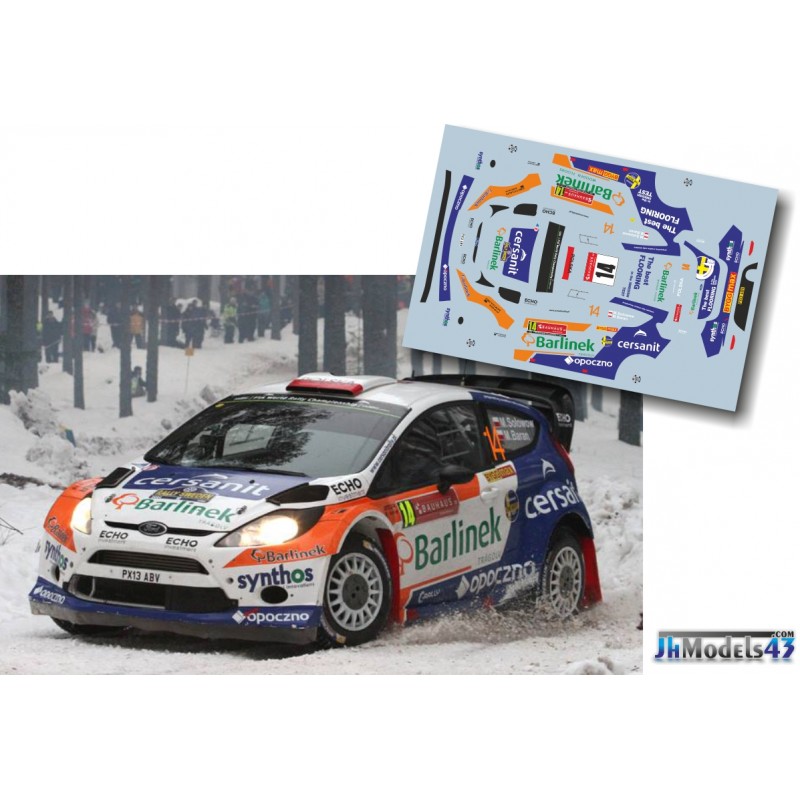 Decal 1/43 JHmodels43 - Ford Fiesta RS WRC, Sweden 2014/ M. Solowow