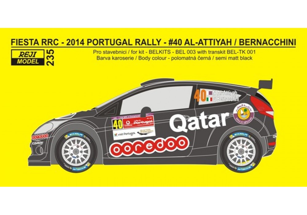 Transkit 1/24 - Ford Fiesta RRC Rally Portugal 2014 - Al-Attiyah / Bernacchini