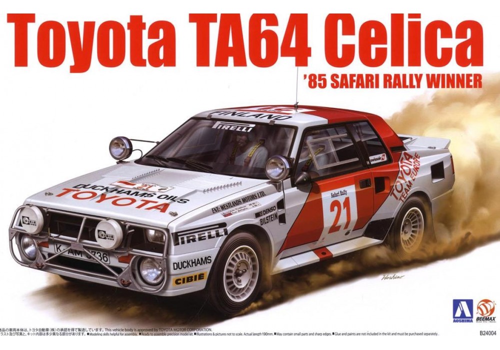 Plastic kit 1/24 - Toyota Celica TA64 - winner Safari Rally  1985