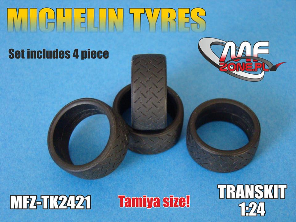 Transkit 1/24 MF Zone - Michelini Tyres 18 inch (4 piece)