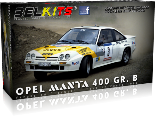 Plastic kit 1/24 - Opel Manta 400 Gr.B - Tour de Corse 1984/ Frequelin