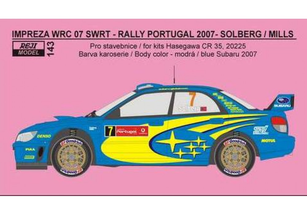 Transkit 1/24 Reji model - Subaru Impreza WRC - SWRT - Rally Portugal 2007