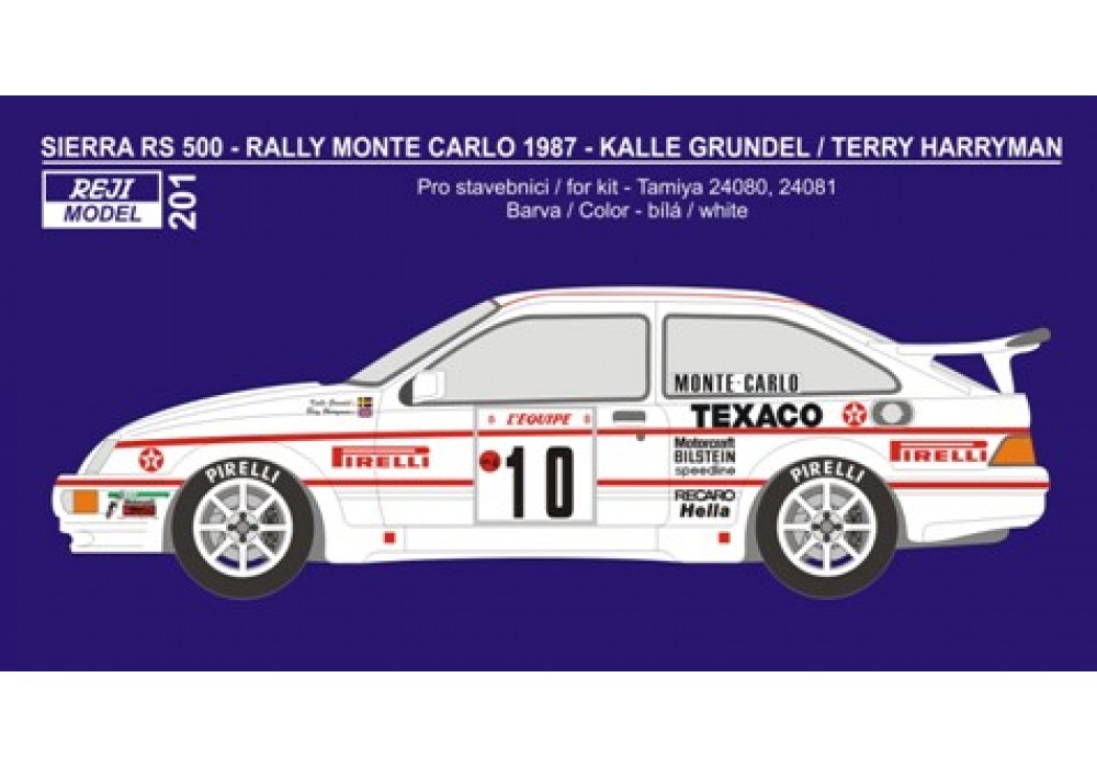 Transkit 1/24 Reji model - Ford Sierra 500RS - Rally Monte Carlo 1987 - Grundel 