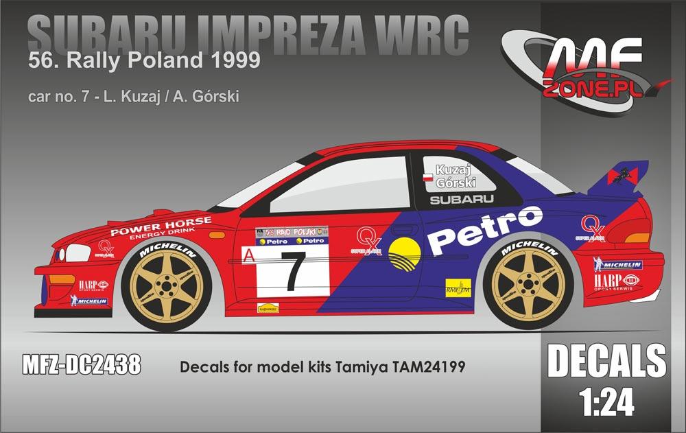 Decal 1/24 MF Zone - Subaru Impreza WRC - Rally Poland 1999/ L. Kuzaj