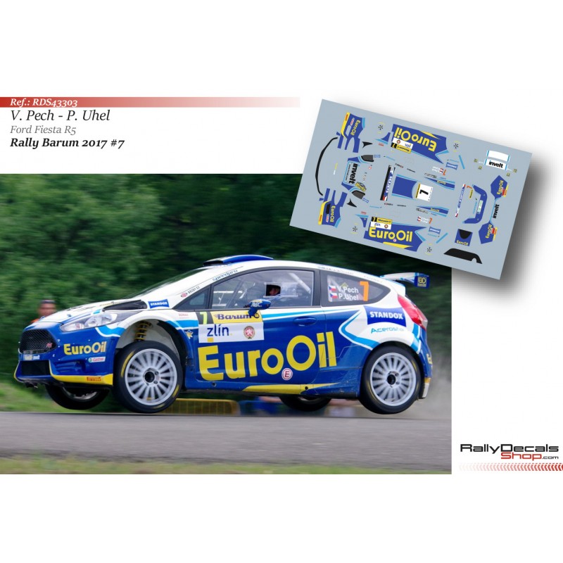 Decal 1/43 - Václav Pech - Ford Fiesta R5 - Rally Barum 2017