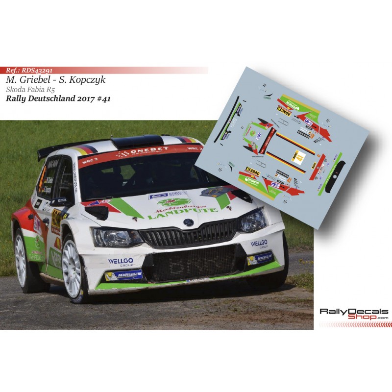Decal 1/43 - Marijan Griebel - Skoda Fabia R5 - Rally Deutschland 2017