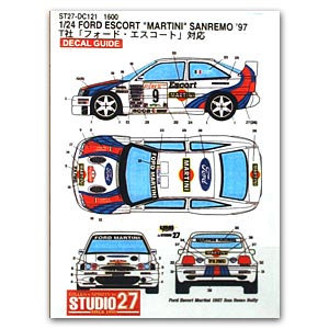 Decal 1/24  - Ford Escort "Martini" San Remo 1997