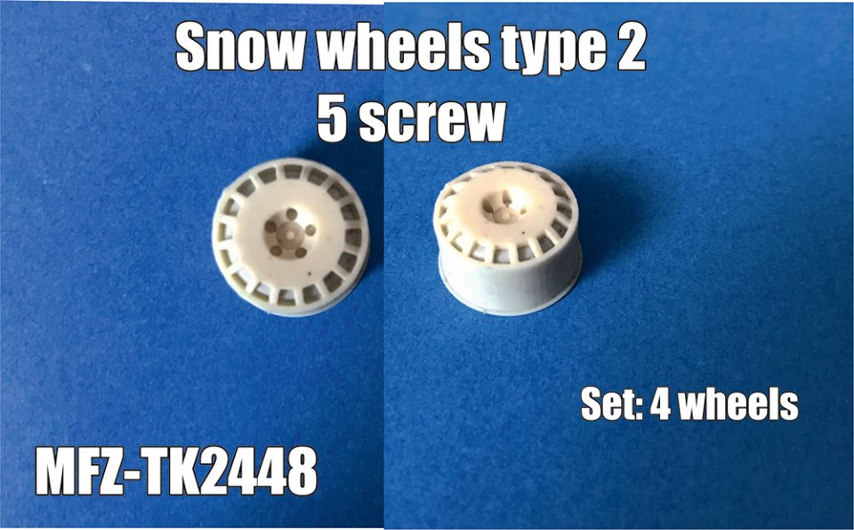 Transkit 1/24 MF Zone - Snow wheels type2 - 5 screw (4 piece)