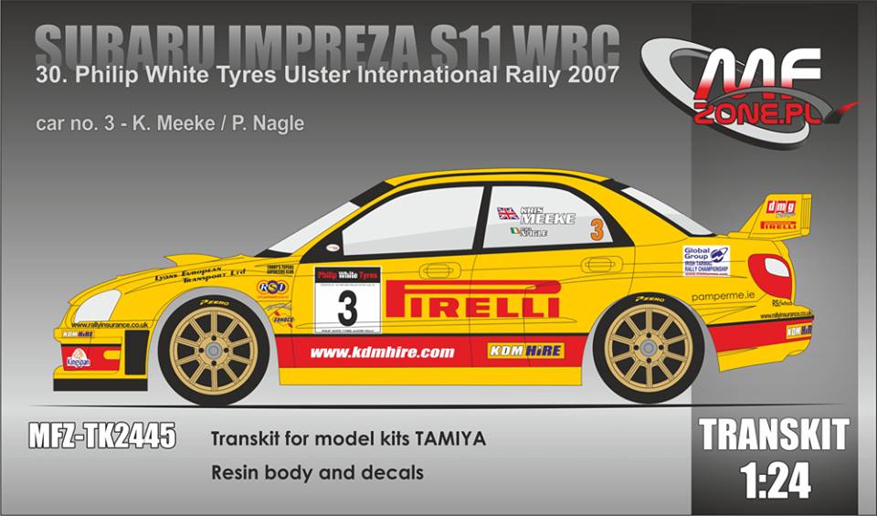 Transkit 1/24 MF Zone - Subaru Impreza S11 WRC - Ulster Int. Rally 2007/ Meeke