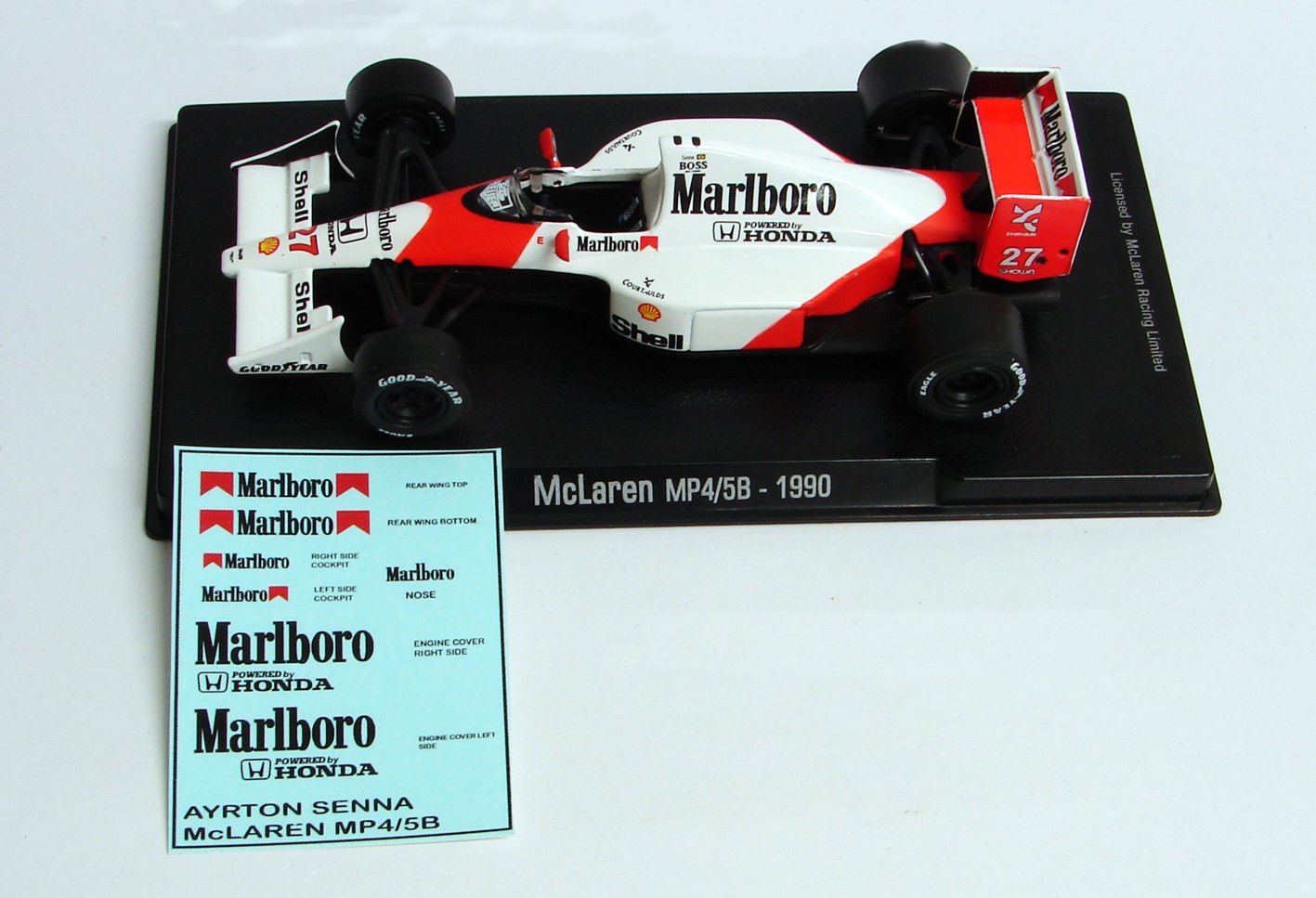 Decals "MARLBORO" - McLaren MP4/5B 1990/ Ayrton Senna (RBA)