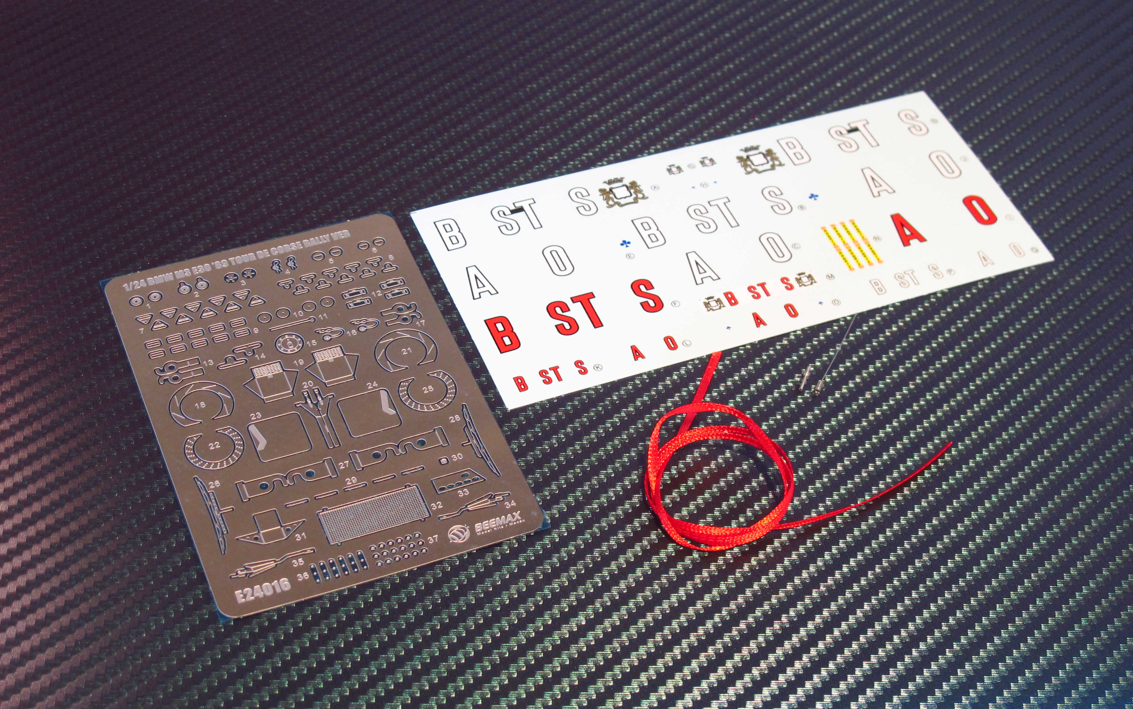 Fotolepty 1/24 - BMW M3 E30 Tour de Corse Rally 1988 - detail up parts