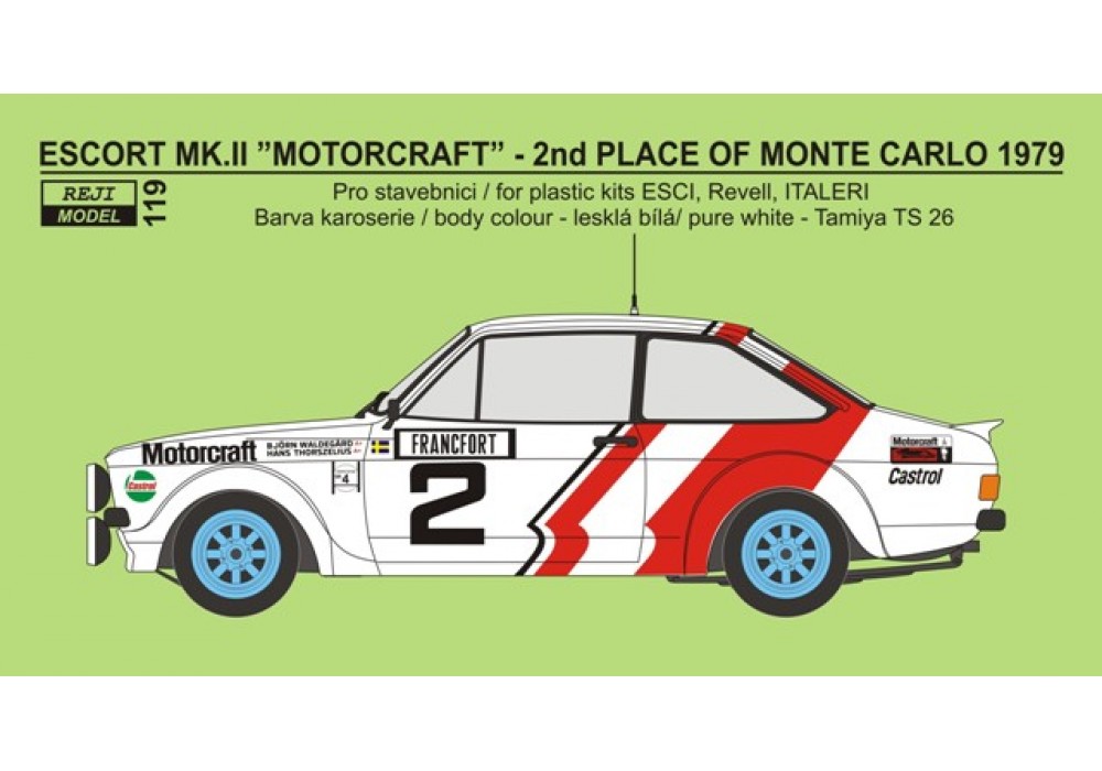 Transkit 1/24 Reji model - Ford Escort Mk.II RS 1800 „Motorcraft“ - 2nd RMC