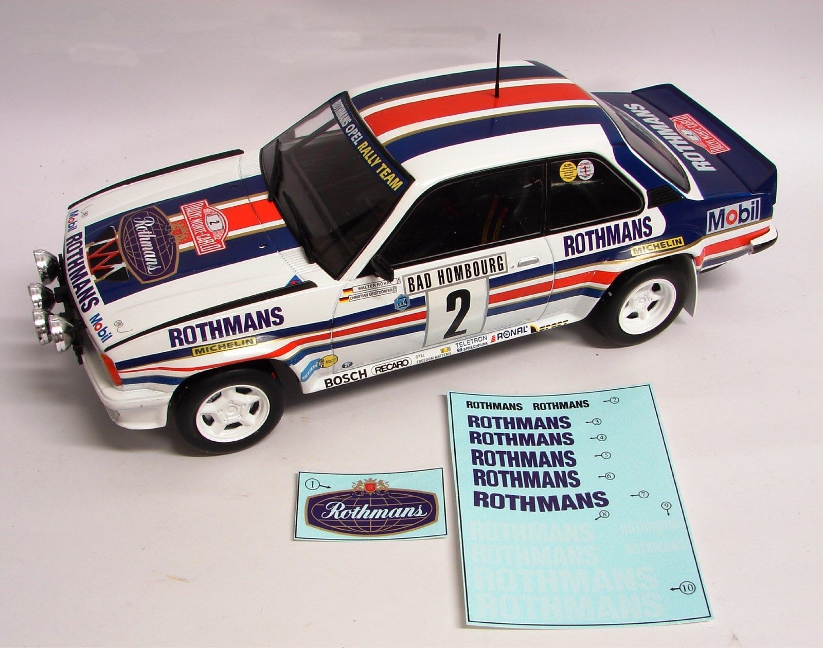 Decals 1/18 "Rothmans" - Opel Ascona - winner Monte Carlo 1982/ W. Rohrl