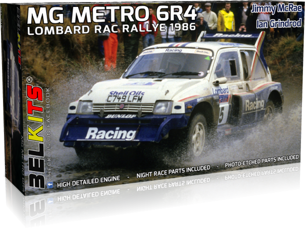 Plastic kit 1/24 - MG Metro 6R4, Lombard RAC Rally 1986/ J. McRae