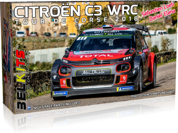 Plastic kit 1/24 - Citroen C3 WRC, Tour de Corse 2018/ S. Loeb