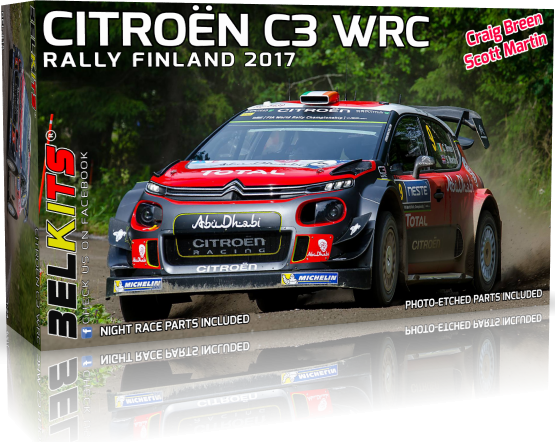 Plastic kit 1/24 - Citroen C3 WRC, Rally Finland 2017/ C. Breen