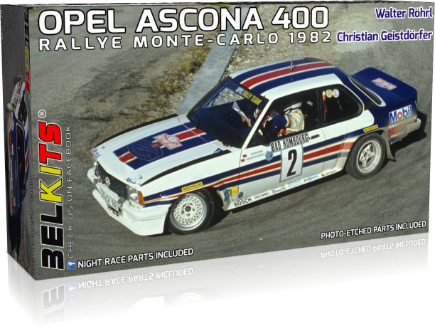 Plastic kit 1/24 - Opel Ascona 400, Rallye Monte Carlo 1982/ W. Rohrl