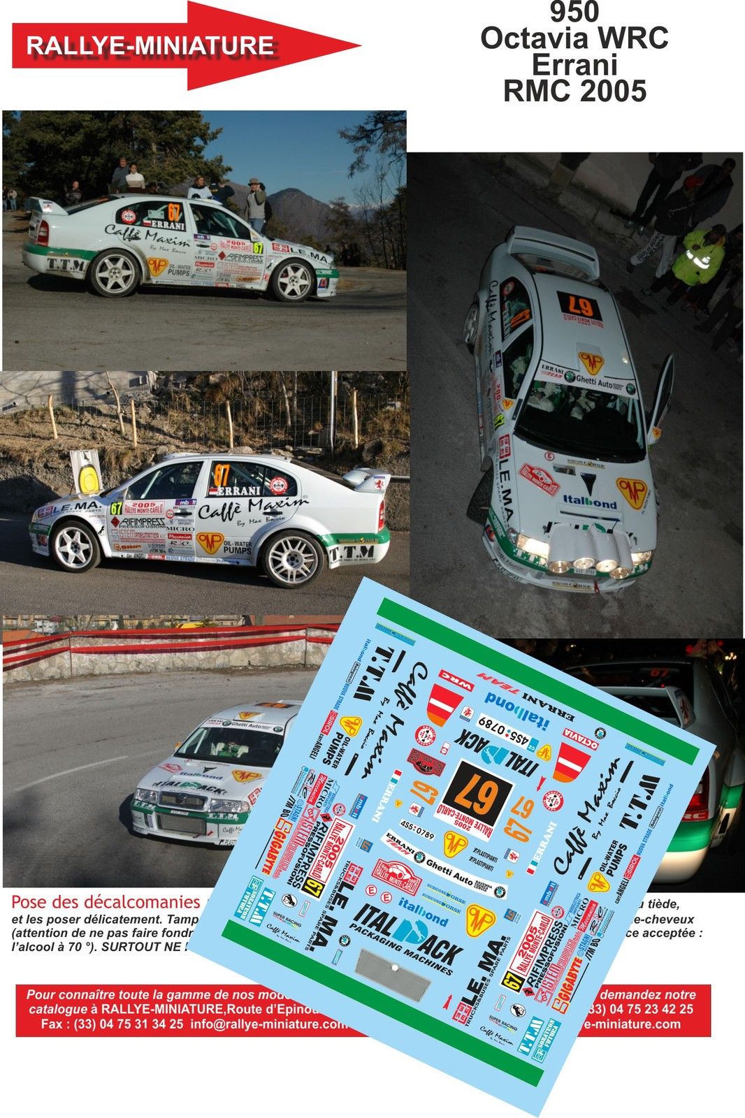 Decals 1/43 Škoda Octavia WRC - RMC 2005/ Errani