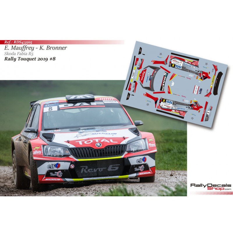 Decal 1/43 - Eric Mauffrey - Skoda Fabia R5 - Rally Touquet 2019